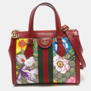 Gucci Multicolor Floral GG Supreme Canvas Small Ophidia Tote, Tote Handbags - Luxury Closet catalog