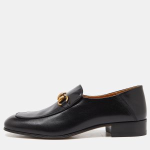 Gucci Black Leather Horsebit Loafers Size 38.5, Loafers & Slip-Ons - Luxury Closet catalog