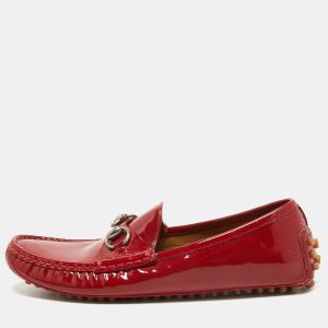 Gucci Red Patent Leather Horsebit Slip On Loafers Size 38, Loafers & Slip-Ons - Luxury Closet catalog