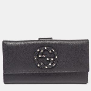 Gucci Black Leather Soho Studded Continental Wallet, Wallets & Money Clips - Luxury Closet catalog