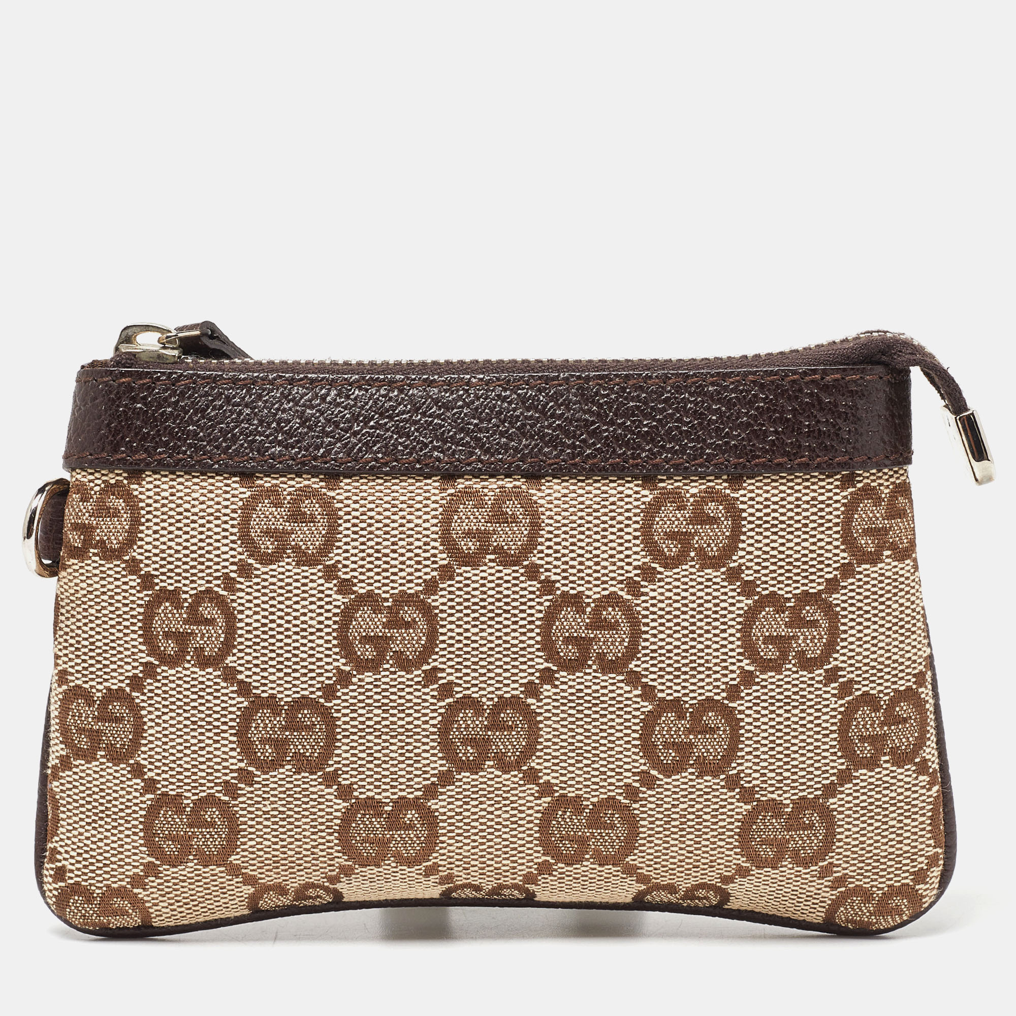 Gucci Beige/Brown GG Canvas and Leather Zip Pouch, Wallets & Money Clips - Luxury Closet catalog