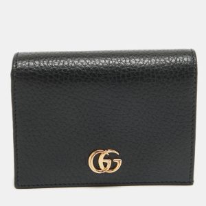 Gucci Black Leather GG Marmont Flap Card Case, Wallets & Money Clips - Luxury Closet catalog