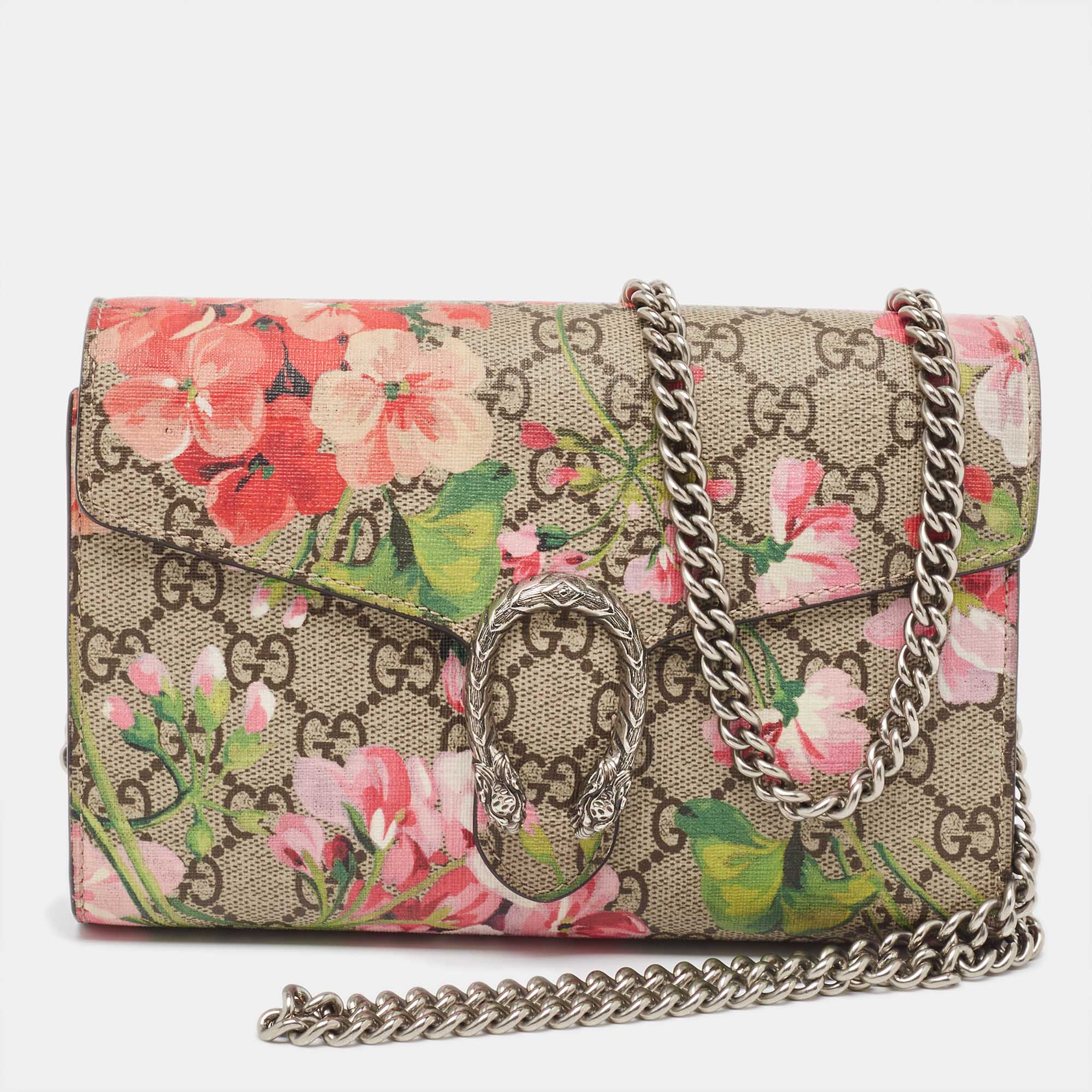 Gucci Beige GG Supreme Canvas Blooms Dionysus Wallet On Chain, Wallets & Money Clips - Luxury Closet catalog