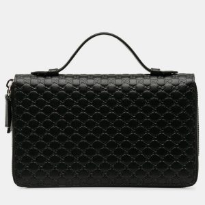Gucci Navy Blue Microguccissima Leather Double Zip Organizer Clutch, Wallets & Money Clips - Luxury Closet catalog