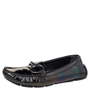 Gucci Multicolor Iridescent Patent Leather Horsebit Slip On Loafers Size 38, Loafers & Slip-Ons - Luxury Closet catalog