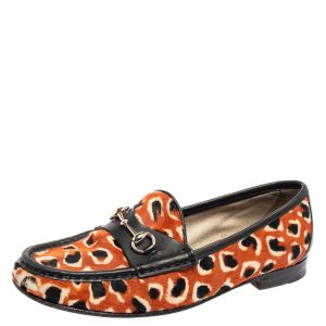 Gucci Tri-Color Leopard Print Calf Hair and Leather Horsebit Loafers Size 36.5, Loafers & Slip-Ons - Luxury Closet catalog
