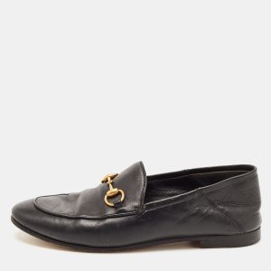 Gucci Black Leather Jordaan Horsebit Slip On Loafers Size 35.5, Loafers & Slip-Ons - Luxury Closet catalog