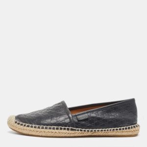 Gucci Black Microguccissima Leather Slip On Espadrille Flats Size 37, Loafers & Slip-Ons - Luxury Closet catalog