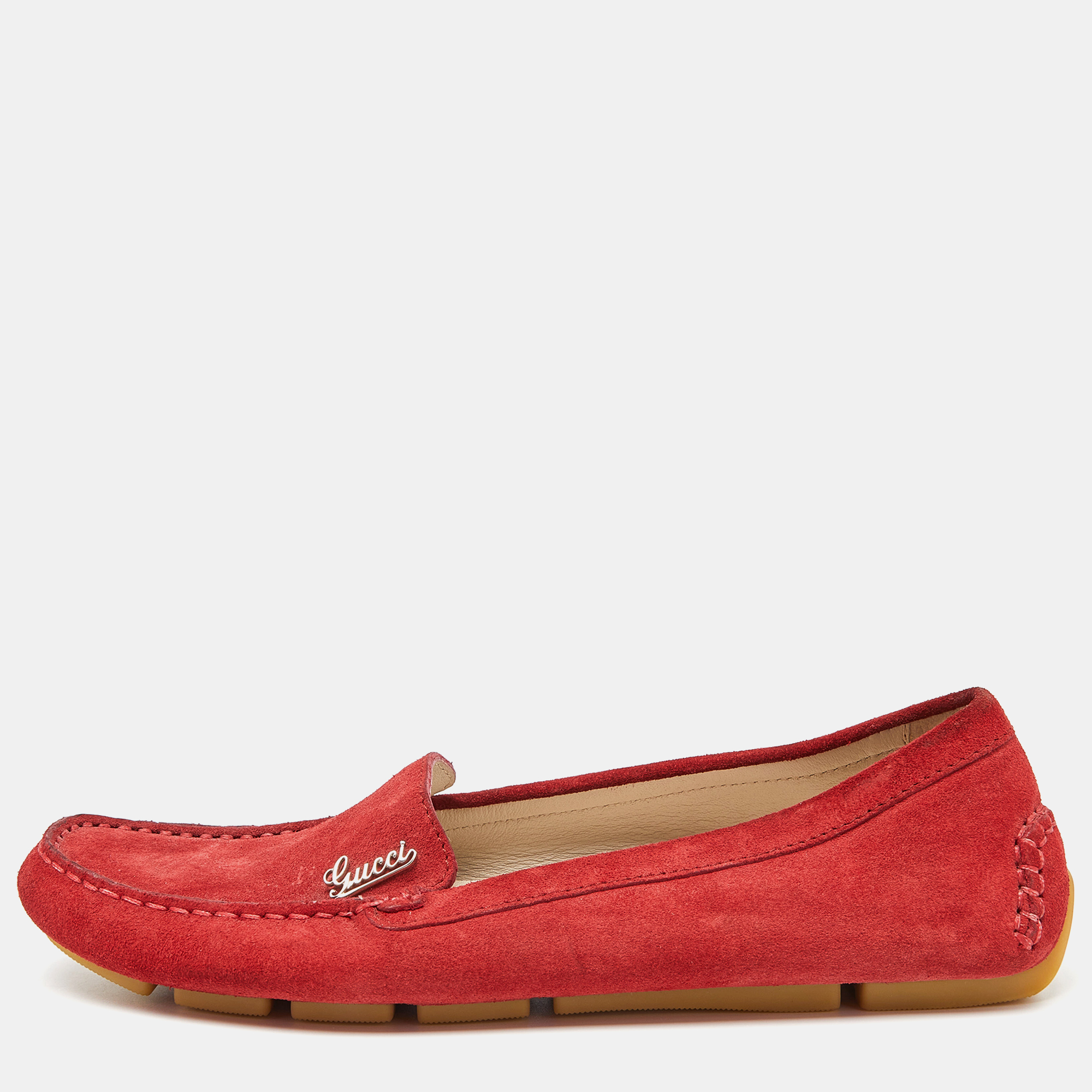 Gucci Red Suede Slip On Loafers Size 36, Loafers & Slip-Ons - Luxury Closet catalog