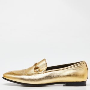 Gucci Gold Leather Jordaan Loafers Size 39, Loafers & Slip-Ons - Luxury Closet catalog