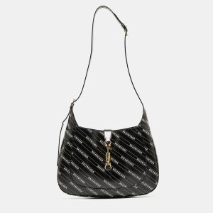 Gucci x Balenciaga Black/White Leather Medium The Hacker Project Jackie 1961 Hobo, Hobo Handbags - Luxury Closet catalog