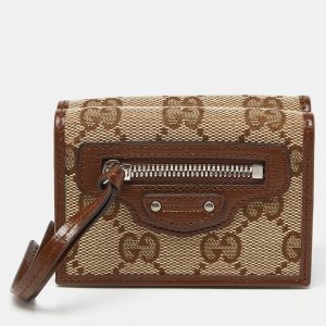 Gucci x Balenciaga Beige GG Canvas and Leather Trifold Wallet, Wallets & Money Clips - Luxury Closet catalog