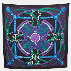 Hermes Black La Promenade du Matin Silk Scarf, Scarves & Shawls - Luxury Closet catalog