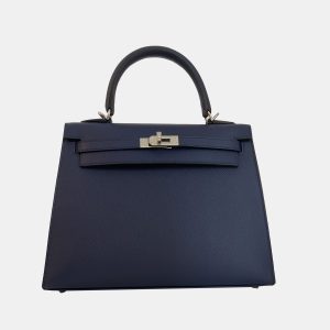 Hermes Blue Epsom Leather Palladium Hardware Kelly Sellier 25 Bag, Handbags - Luxury Closet catalog