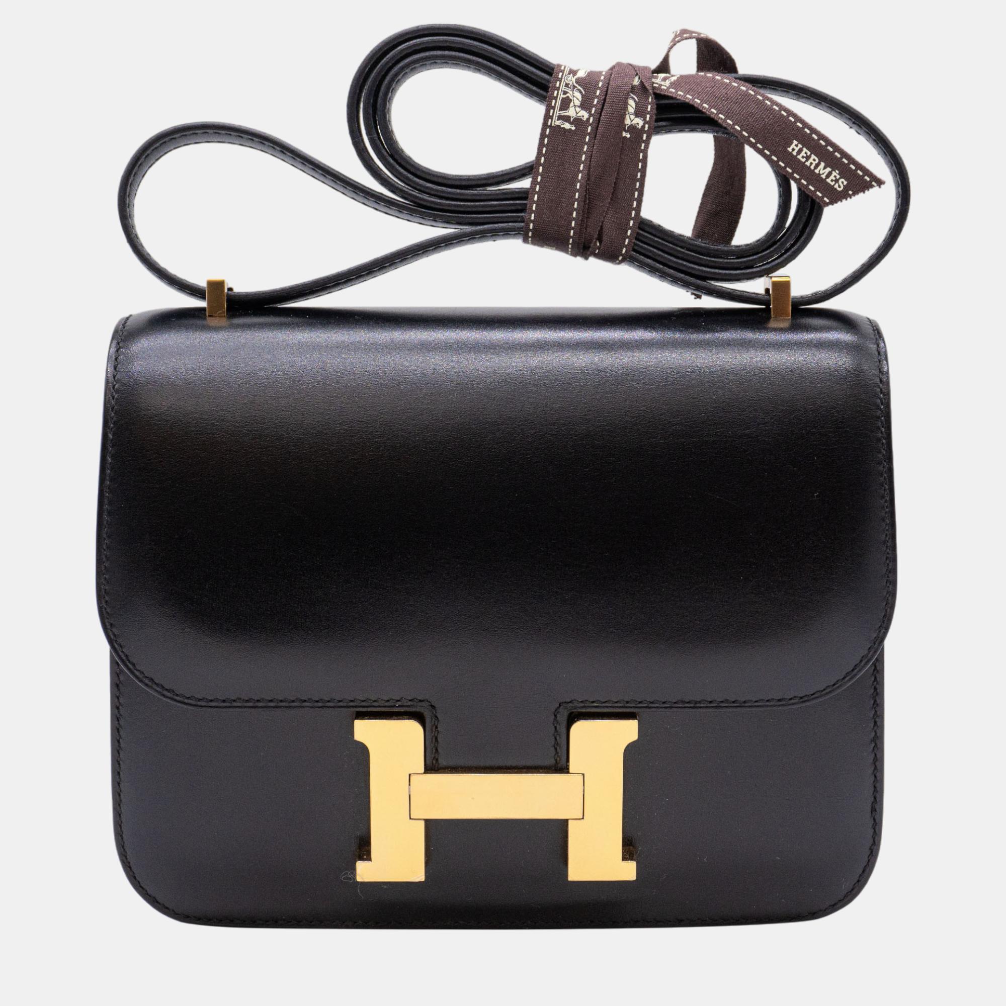 Hermès Constance 18 Box Calf Leather with GHW Bag, Shoulder Bags - Luxury Closet catalog