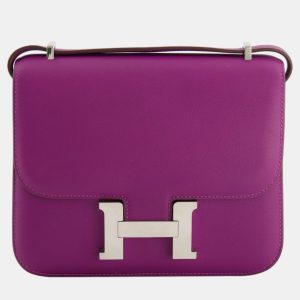 Hermes Mini Constance 18cm in Anemone Evercolor Leather with Palladium  Hardware, Shoulder Bags - Luxury Closet catalog
