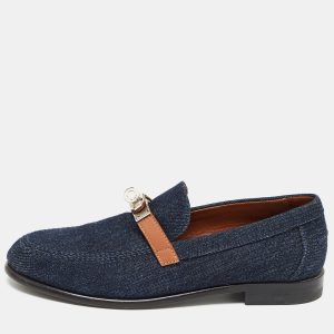 Herm&egrave;s Blue Denim Destin Loafers Size 36.5, Loafers & Slip-Ons - Luxury Closet catalog