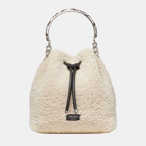 Jimmy Choo Beige - Leather Wool - Bucket Shoulder Bag, Handbags - Luxury Closet catalog