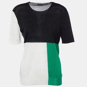 Joseph Color Block Cotton Knit Lightweight Sweater XL, Sweaters & Cardigans - Luxury Closet catalog