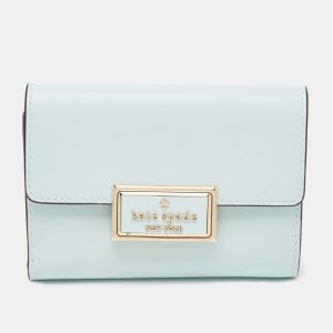 Kate Spade Light Blue Leather Reegan Trifold Wallet, Wallets & Money Clips - Luxury Closet catalog
