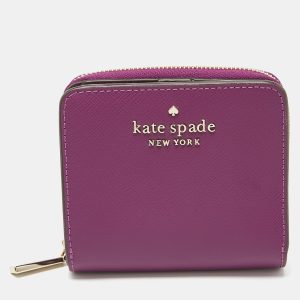 Kate Spade Purple Leather Zip Compact Wallet, Wallets & Money Clips - Luxury Closet catalog