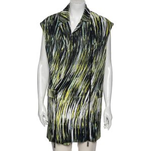Kenzo Multicolor Printed Cotton Zip Detail Long Sleeveless Jacket S, Coats & Jackets - Luxury Closet catalog