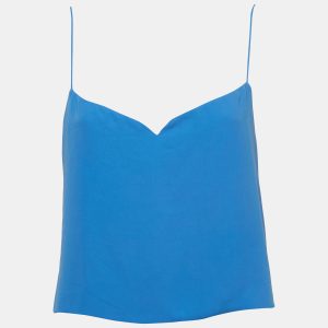 Kenzo Blue Crepe Sweetheart Neck Strappy Top M, Shirts & Tops - Luxury Closet
