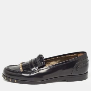 Lanvin Black Leather Fringe Loafers Size 40.5, Loafers & Slip-Ons - Luxury Closet catalog