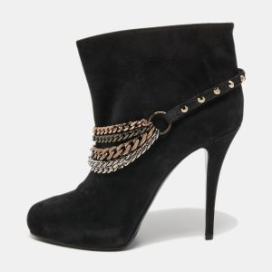 Le Silla Black Nubuck Leather Stivaletto Ankle Boots Size 40, Boots - Luxury Closet catalog