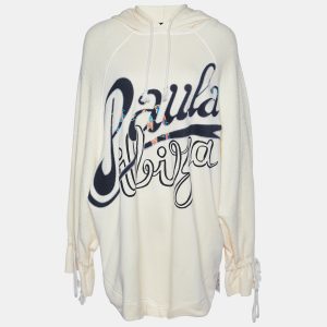 Loewe X Paula's Ibiza Ecru Parrot Logo Print Cotton Hooded Sweatshirt L, Sweaters & Cardigans - Luxury Closet catalog