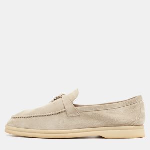 Loro Piana Light Grey Suede Summer Charms Walk Loafers Size 39, Loafers & Slip-Ons - Luxury Closet catalog