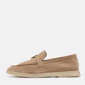 Loro Piana Beige Suede Summer Charms Walk Loafers Size 39.5, Loafers & Slip-Ons - Luxury Closet catalog
