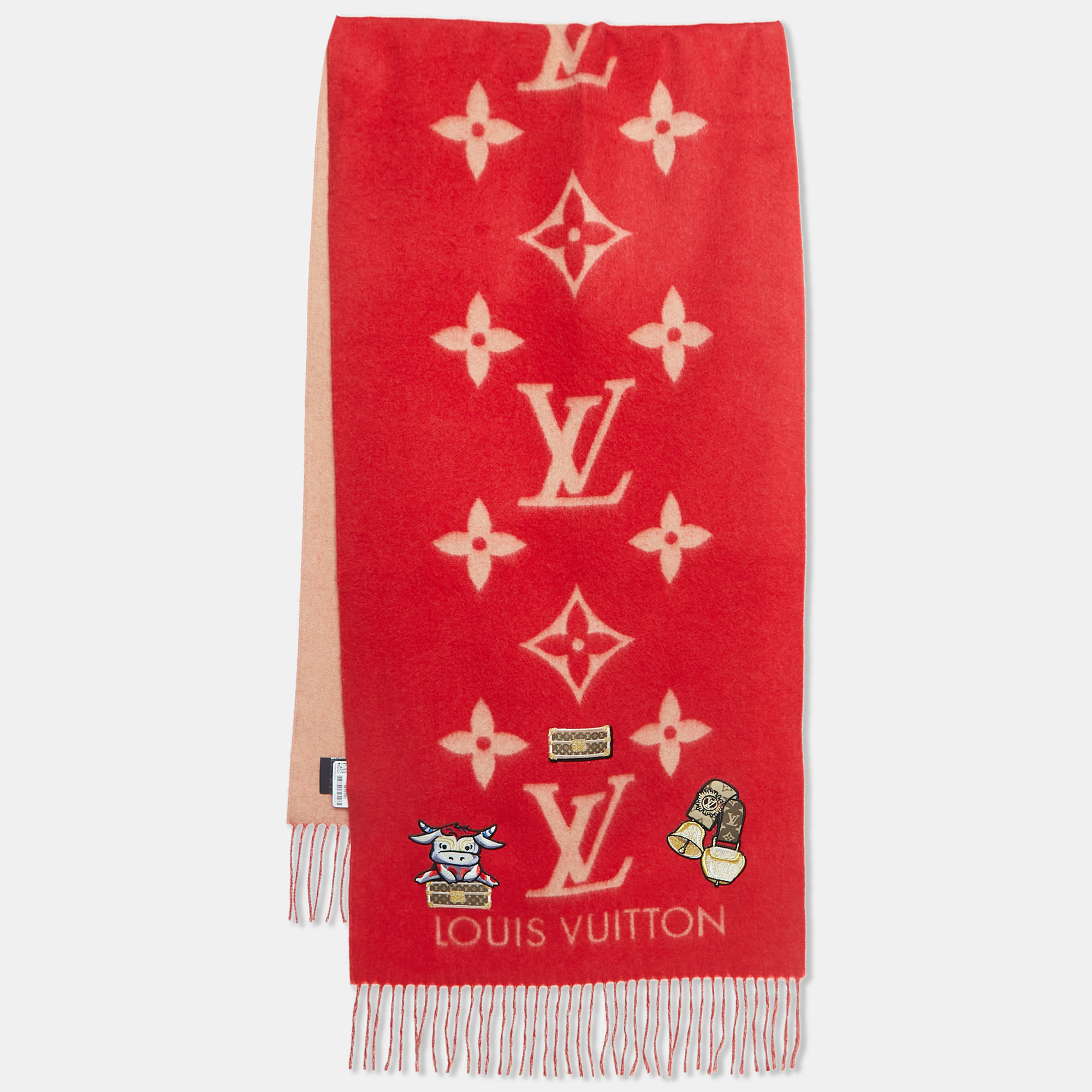 Louis Vuitton Red Monogram Cashmere Rodeo Reykjavik Scarf, Scarves & Shawls - Luxury Closet catalog
