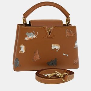 Louis Vuitton x Grace Coddington Brown Leather Capucines BB Top Handle Bag, Handbags - Luxury Closet catalog