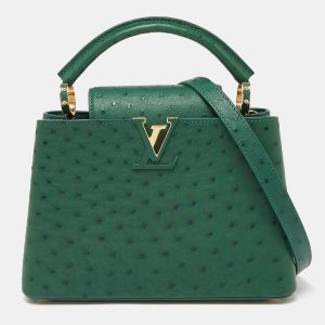 Louis Vuitton Green Ostrich Leather Capucines BB Bag, Handbags - Luxury Closet catalog