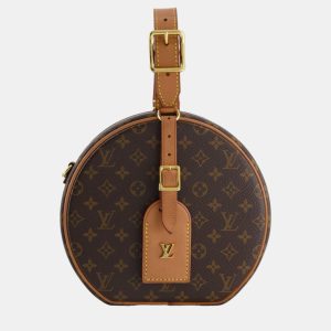 Louis Vuitton Monogram Canvas Petite Boite Chapeau Cross-Body Bag with Gold Hardware, Shoulder Bags - Luxury Closet catalog