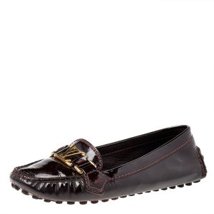 Louis Vuitton Brown Patent Leather Oxford Slip On Loafers Size 36, Loafers & Slip-Ons - Luxury Closet catalog
