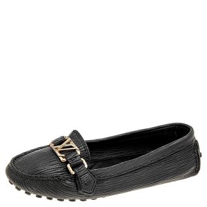 Louis Vuitton Black Textured Leather Oxford Slip On Loafers Size 36, Loafers & Slip-Ons - Luxury Closet catalog