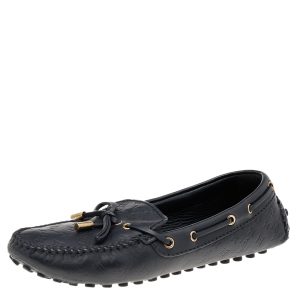 Louis Vuitton Black Monogram Empreinte Leather Gloria Loafers Size 38, Loafers & Slip-Ons - Luxury Closet catalog