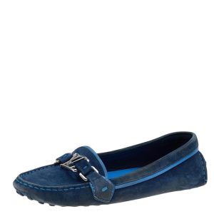 Louis Vuitton Blue Suede Slip on Loafers Size 38, Loafers & Slip-Ons - Luxury Closet catalog