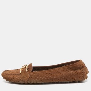Louis Vuitton Brown Suede Oxford Loafers Size 37, Loafers & Slip-Ons - Luxury Closet catalog