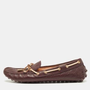 Louis Vuitton Burgundy Monogram Leather Gloria Loafers Size 37.5, Loafers & Slip-Ons - Luxury Closet catalog