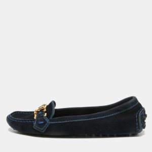 Louis Vuitton Navy Blue Suede Oxford Loafers Size 35.5, Loafers & Slip-Ons - Luxury Closet catalog