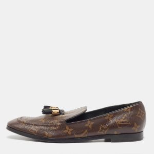 Louis Vuitton Brown Monogram Canvas Society Loafers Size 40, Loafers & Slip-Ons - Luxury Closet catalog
