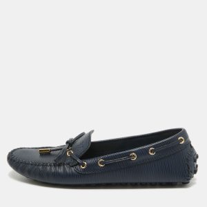 Louis Vuitton Navy Blue Leather Arizona Bow Slip On Loafers Size 36.5, Loafers & Slip-Ons - Luxury Closet catalog
