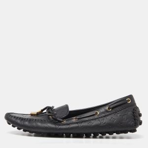 Louis Vuitton Black Monogram Empreinte Leather Gloria Loafers Size 37, Loafers & Slip-Ons - Luxury Closet catalog
