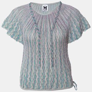 M Missoni Green Lurex Patterned Knit Top S, Shirts & Tops - Luxury Closet catalog