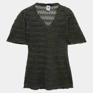M Missoni Green Lurex Knit Sheer Top L (IT 46), Shirts & Tops - Luxury Closet catalog