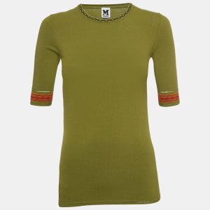 M Missoni Green Knit Top S, Shirts & Tops - Luxury Closet