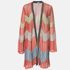 M Missoni Multicolor Striped Knit Flared Sleeve Cardigan L, Sweaters & Cardigans - Luxury Closet catalog